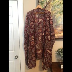 2X/3X Duster Kimono Short Sleeved